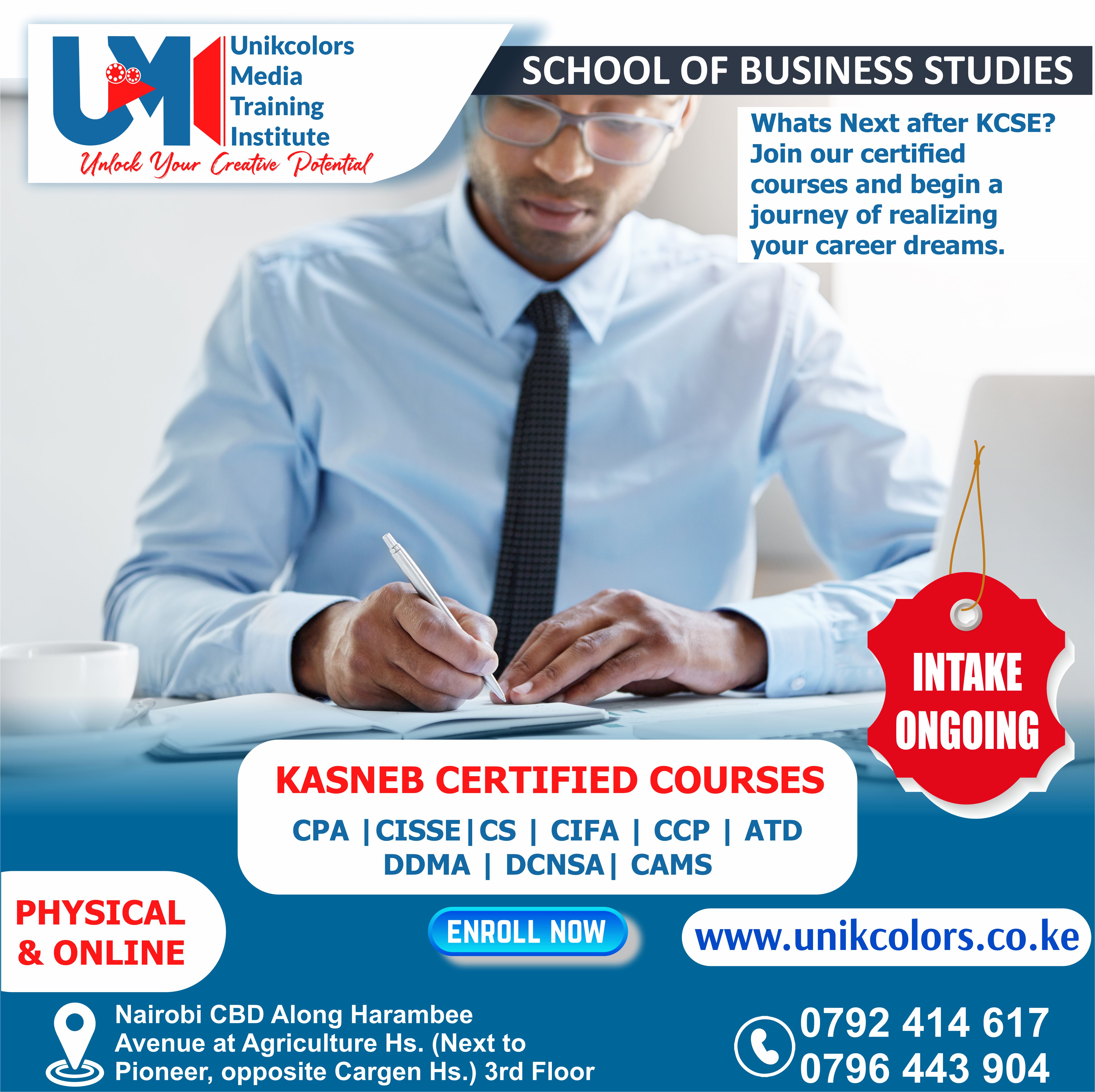 KASNEB CERTIFIED COURSES - CPA | CISSE | CS | CIFA | CCP | DDMA | DCNSA | CAMS